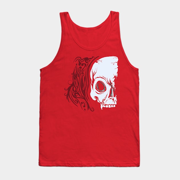 Vampire Skull Apparition Tank Top by Markyartshop